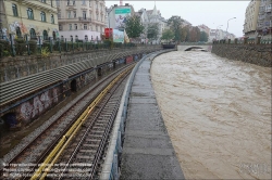 Viennaslide-00319145 Wien, Wienfluss-Hochwasser am 15.9.2024 // Vienna, Flooding of Wienfluss River on September 15, 2024