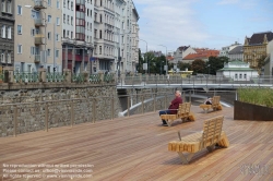 Viennaslide-00319325 Wien, Wienfluss nahe Pilgrambrücke, Wientalterrasse