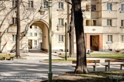 Viennaslide-00425069f Wien, Gemeindebau des 'Roten Wien' - Vienna, Council Tenement Block, 'Red Vienna', Gartenstadt Jedlesee, Hubert Gessner 1926-1932, ab 1950 Karl Seitz-Hof