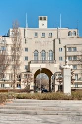 Viennaslide-00425072f Wien, Gemeindebau des 'Roten Wien' - Vienna, Council Tenement Block, 'Red Vienna', Gartenstadt Jedlesee, Hubert Gessner 1926-1932, ab 1950 Karl Seitz-Hof