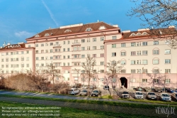 Viennaslide-00425418f Wien, Gemeindebau des 'Roten Wien' - Vienna, Council Tenement Block, 'Red Vienna', Schüttauhof, Schiffmühlenstraße 58–64, Am Kaisermühlendamm 55–61, Alfred Rodler, Ludwig Tremmel, Alfred Stutterheim 1925