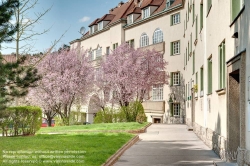 Viennaslide-00427007f Wien, Gemeindebau des 'Roten Wien' - Vienna, Council Tenement Block, 'Red Vienna', George Washington-Hof, Wienerbergstraße von Triester Straße bis Kastanienallee, Bauteil vom Karl Alois Krist, 1925–1930