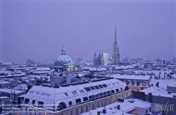 Viennaslide-01000114 Wien, Stadtpanorama, Blick über die Innenstadt mit Stephansdom - Vienna, Panorama, Historic Center, St. Stephens Cathedral