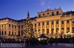 Viennaslide-01020107 Wien, Schloß Schönbrunn, Ehrenhof, Weihnachtsmarkt - Vienna, Schoenbrunn Palace, Court of Honour