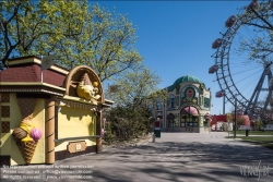 Viennaslide-01030679 Wien, wegen COVID-19 stillgelegter, menschenleerer Wurstelprater // Vienna, deserted Prater because of COVID-19