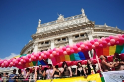 Viennaslide-01110976 Wien, Regenbogenparade 2009 - Vienna, Rainbow Parade 2009