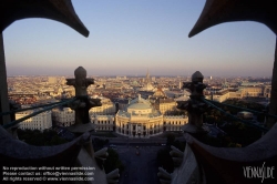 Viennaslide-01115042 Wien, Ringstraße, Blick vom Rathausturm auf das Burgtheater - Vienna, Ringstrasse, Burgtheater