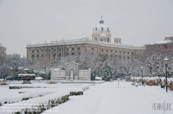 Viennaslide-01119145 Wien, Ringstraße, Winter, Blick vom Volksgarten zum Naturhistorisches Museum