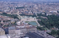 Viennaslide-01131195 Wien, Schloss Belvedere, Luftbild - Vienna, Belvedere Palace, Aerial View