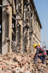 Viennaslide-01156173 Wien, Arsenal, Abbrucharbeiten an der sogenannten Panzerhalle