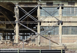 Viennaslide-01156190 Wien, Arsenal, Abbrucharbeiten an der sogenannten Panzerhalle