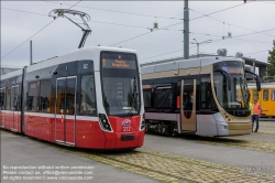 Viennaslide-03700393 Wien, Hauptwerkstätte der Wiener Linien, Alstom Flexity Brüssel // Vienna, Wiener Linien, Main Workshop, Alstom Flexity Brussels