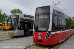 Viennaslide-03700397 Wien, Hauptwerkstätte der Wiener Linien, Alstom Flexity Brüssel // Vienna, Wiener Linien, Main Workshop, Alstom Flexity Brussels