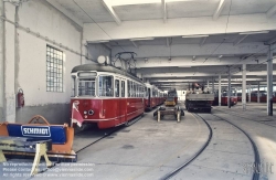 Viennaslide-03722102 Wien, Strassenbahnremise Speising - Vienna, Tramway Depot