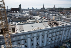 Viennaslide-04411725 Linz, Kunstuniversität, Umbau und Revitalisierung des östlichen Brückenkopfgebäudes für die Kunstakademie, Öffnung der Dachhaut