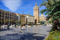 Viennaslide-05450117 Spanien, Valencia, Placa de la Reina, El Micalet und Kathedrale von Valencia // Spain, Valencia, Placa de la Reina, El Micalet and Cathedral