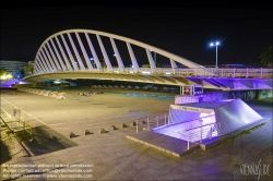 Viennaslide-05451904 Spanien, Valencia, Alameda-Brücke und Abgang zur U-Bahn-Station von Santiago Calatrava, 1995 // Spain, Valencia, Alameda Bridge and Entrance to the Metro Station by Santiago Calatrava, 1995