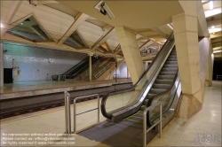 Viennaslide-05451943 Spanien, Valencia, U-Bahn-Station Alameda von Santiago Calatrava, 1995, Bahnsteigebene // Spain, Valencia, Metro Station Alameda by Santiago Calatrava, 1995, Platform Level