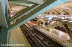 Viennaslide-05451956 Spanien, Valencia, U-Bahn-Station Alameda von Santiago Calatrava, 1995, Bahnsteigebene // Spain, Valencia, Metro Station Alameda by Santiago Calatrava, 1995, Platform Level