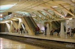 Viennaslide-05451962 Spanien, Valencia, U-Bahn-Station Alameda von Santiago Calatrava, 1995, Bahnsteigebene // Spain, Valencia, Metro Station Alameda by Santiago Calatrava, 1995, Platform Level