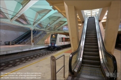 Viennaslide-05451985 Spanien, Valencia, U-Bahn-Station Alameda von Santiago Calatrava, 1995, Bahnsteigebene // Spain, Valencia, Metro Station Alameda by Santiago Calatrava, 1995, Platform Level