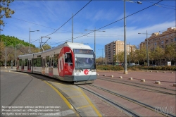 Viennaslide-05459428 Spanien, Valencia, Straßenbahn, Linie 4, Pont de Fusta // Spain, Valencia, Streetcar, Tramway, Line 4, Pont de Fusta Station