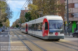 Viennaslide-05459434 Spanien, Valencia, Straßenbahn, Linie 4, Haltestelle Trinitat // Spain, Valencia, Streetcar, Tramway, Line 4, Trinitat Station