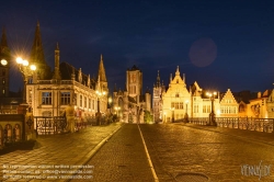 Viennaslide-05851137f Gent, historisches Zentrum, Blick über die Sint-Michielsbrug auf Sint-Niklaaskerk - Gent, Historic Center, View from Sint-Michielsbrug to Sint-Niklaaskerk