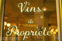 Viennaslide-05200001 Vins de Propriété, Schriftzug an einem Cafe, Eigene Weine
