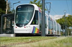 Viennaslide-05222926 Frankreich, Angers, Straßenbahn Linie A, Roseraie // France, Angers, Tramway Line A, Roseraie