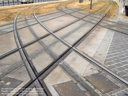 Viennaslide-05231608 Bordeaux, Tramway, Stromversorgung per Unterleitung, Stromschiene im Boden