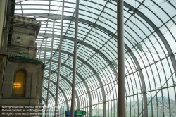 Viennaslide-05241309 Strasbourg-Ville is the main railway station in the city of Strasbourg, Bas-Rhin, France. It is the eastern terminus of the Paris-Est–Strasbourg-Ville railway. The current core building is an example of historicist architecture of the Wilhelminian period.
Prior to the opening of the high speed train line LGV Est, the station was refurbished by architect Jean-Marie Duthilleul (born 1952) in 2006–2007 and its size and capacity largely increased by the addition of a huge glass roof entirely covering the historical façade.