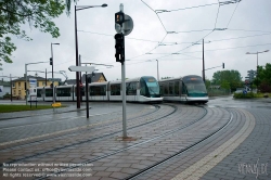 Viennaslide-05241866 Strasbourg, moderne Straßenbahn, Station Lingolsheim Hotel de Ville - Strasbourg, modern Tramway, Lingolsheim Hotel de Ville