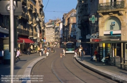 Viennaslide-05241947 Strasbourg, moderne Straßenbahn, Station Homme de Fer, Rue de la Haute Montee - Strasbourg, modern Tramway, Homme de Fer Station, Rue de la Haute Montee