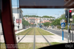 Viennaslide-05294096 Montpellier, moderne Tramway Linie 4, Fahrzeugdesign von Christian Lacroix - Montpellier, modern Tramway Line 4, Design by Christian Lacroix, Saint Martin