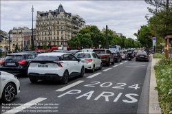 Viennaslide-05300804 Paris, Vorbereitungen zu den Olympischen Spielen 2024, Jeux Olympiques 2024, JO24, Fahrspur // Paris, Preparations for the Olympic Games 2024, JO24, Traffic Lane