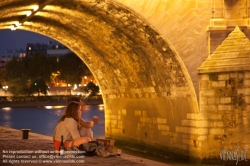 Viennaslide-05307055 Paris, Abend an der Seine - Paris, Evening at the Banks of the River Seine