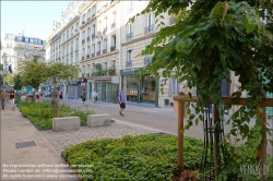 Viennaslide-05328869 Paris, begrünte und verkehrsberuhigte Schulstraße rue Ferdinand Flocon // Paris, car-free School Street rue Ferdinand Flocon