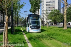 Viennaslide-05399151 Paris, moderne Straßenbahn Porte de Choisy-Orly, Linie T9 // Paris, modern Tramway Porte de Choisy-Orly, Line T9