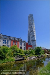 Viennaslide-06192158 Malmö, Stadtentwicklungsgebiet Västra Hamnen, Turning Tower von Santiago Calatrava // Malmö, Västra Hamnen Development Area, Turning Tower by Santiago Calatrava