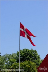 Viennaslide-06213013 Dänische Flagge im Kastell von Kopenhagen // Copenhagen, Danish Flag at the Kastellet