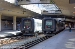 Viennaslide-06219611 Kopenhagen, Flughafenbahnhof, Regionalzug // Copenhagen, Airport Train Station, Commuter Train