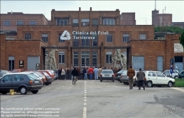 Viennaslide-06620905 Toviscosa wurde unter Benito Mussolini 1938 nach Trockenlegung der umliegenden Sümpfe als Prestigeobjekt mit einer riesigen Zellulose-Fabrik und architektonisch durchdachter Arbeitersiedlung im Sinne großer Autarkiebestrebungen angelegt.