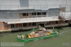 Viennaslide-06820162 Venedig, Baustelle, Lastkahn // Venice, Construction Site, Barge