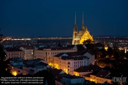 Viennaslide-07141134 Blick auf Petrov mit Kathedrale in Brünn von der Festung Špilberk