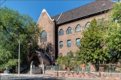 Viennaslide-07323501f Budapest, ehemaliges Blindeninstitut, heute Schule für behinderte Kinder, Mexicoi ut 60, Bela Lajta 1905-1908 // Budapest, former School for the Blind, today School for disabled children, Mexicoi ut 60, Bela Lajta 1905-1908